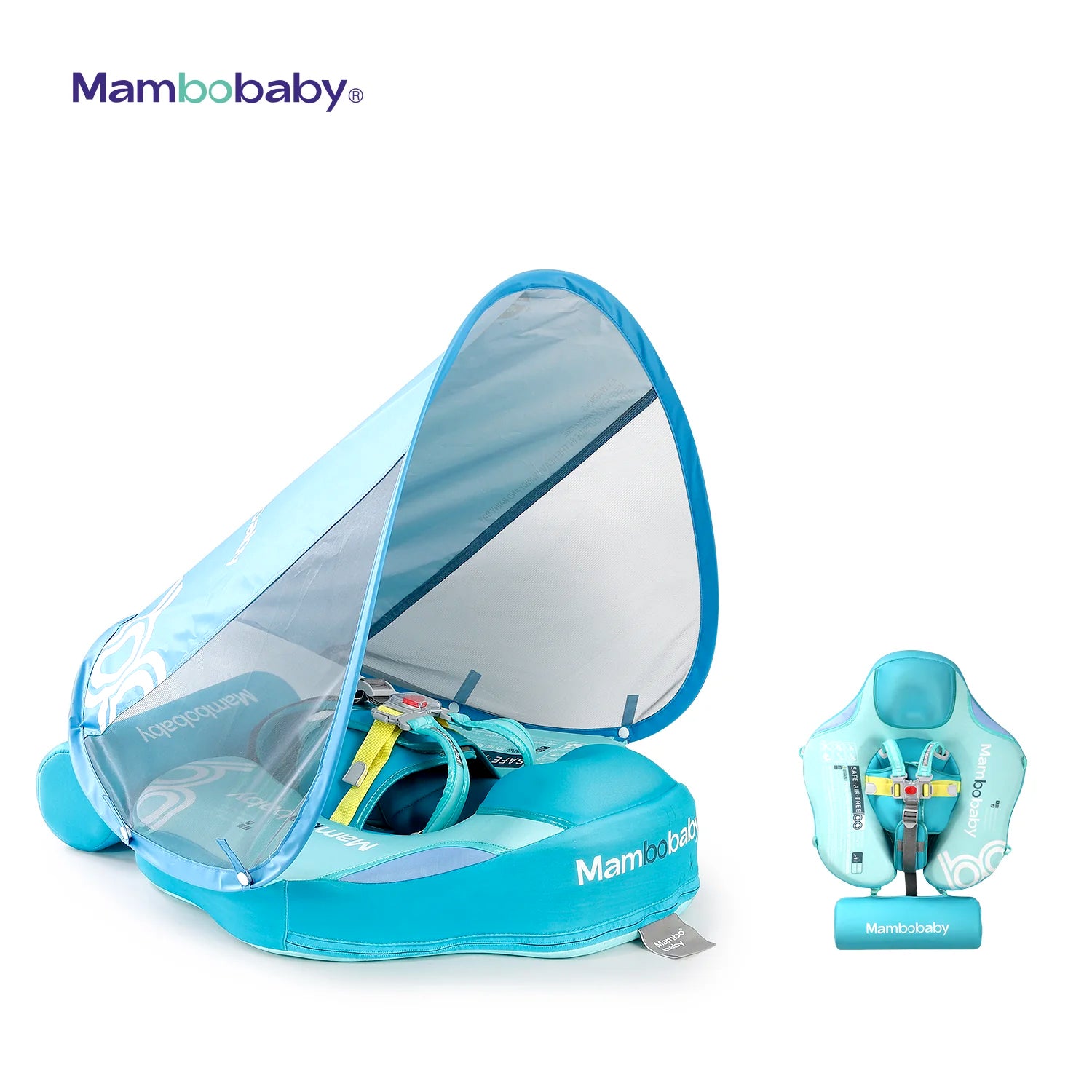 Mambobaby Pool Float Contrasting Theme with Canopy and Tail Mambobaby