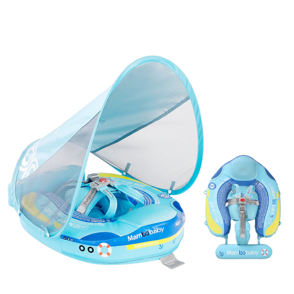 Mambobaby Pool Float with Canopy and Tail  Steamship