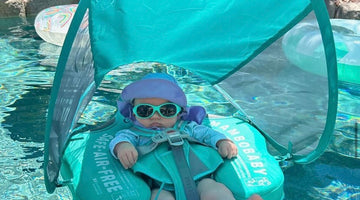 Mambobaby Float's unique sunshade design protects against intense UV rays