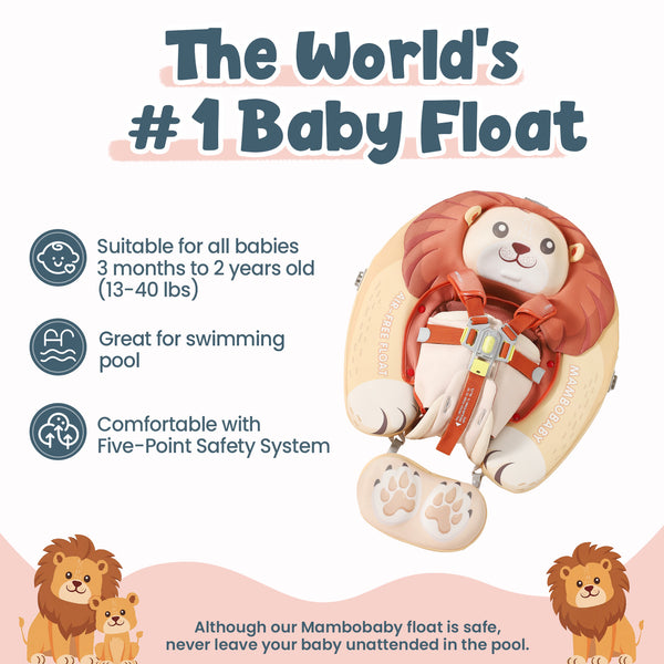 Mambobaby Air-Free Lion Chest Float with Full-Coverage