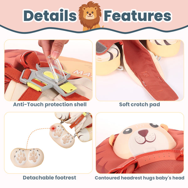 Mambobaby Air-Free Lion Chest Float with Full-Coverage