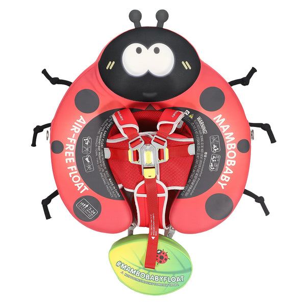 Mambobaby Air-Free Red Ladybug Chest Float with 3D Canopy