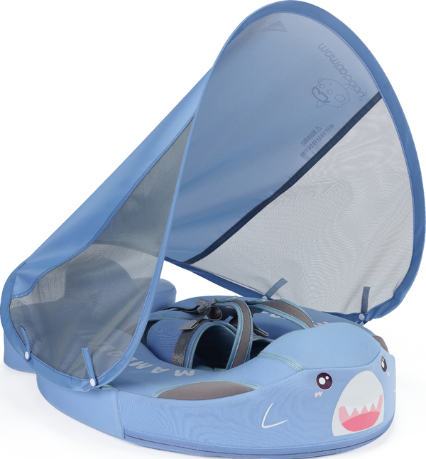 Mambobaby Air-Free Shark Chest Float with Flat Canopy