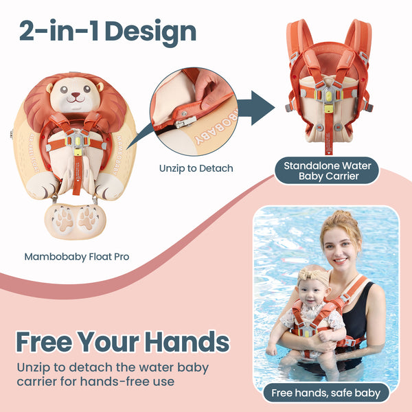 Mambobaby Air-Free Lion Chest Float with Full-Coverage