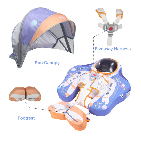 Mambobaby Air-Free Astronauts Chest Float with 3D Canopy