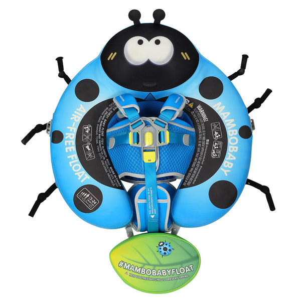 Mambobaby Air-Free Blue Ladybug Chest Float with 3D Canopy