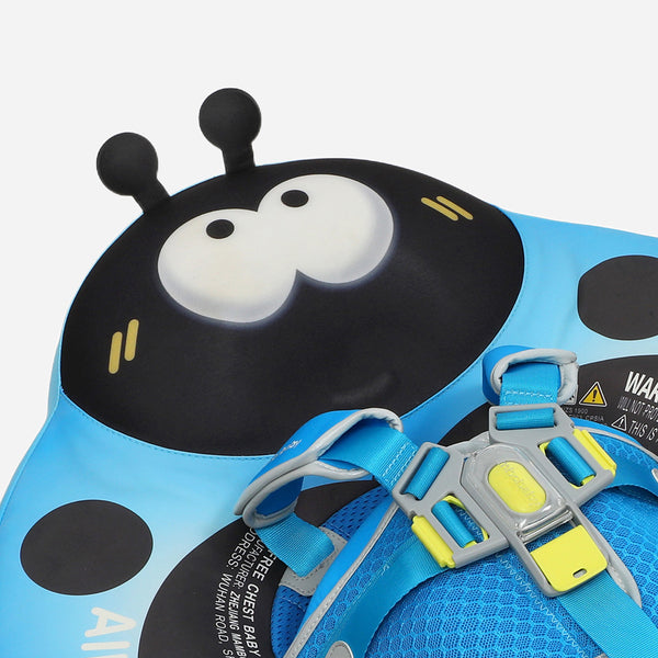 Mambobaby Air-Free Blue Ladybug Chest Float with 3D Canopy