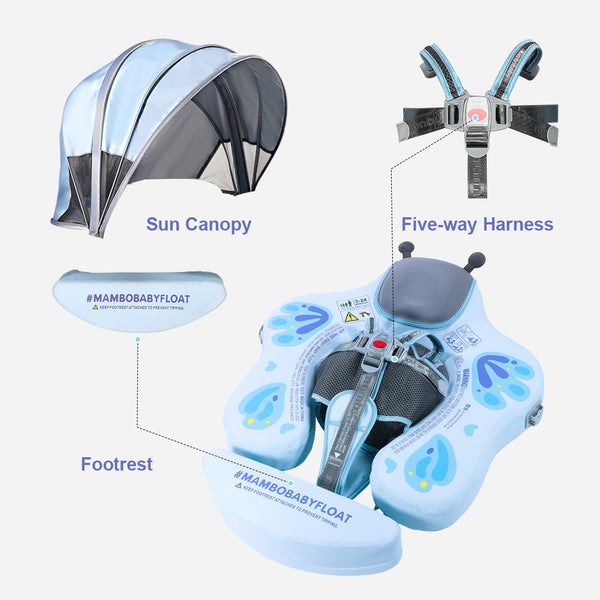 Mambobaby Air-Free Butterfly Chest Float with 3D Canopy