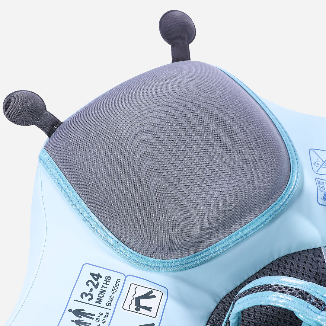 Mambobaby Air-Free Blue Butterfly Chest Float with 3D Canopy