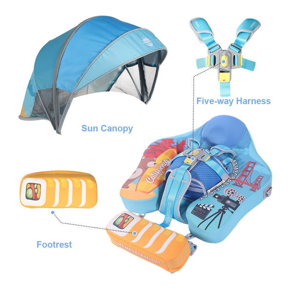 Mambobaby Air-Free California Chest Float with 3D Canopy