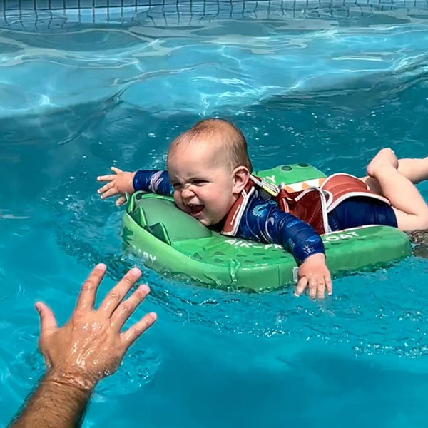 Mambobaby Air-Free Crocodile Chest Float with 3D Canopy