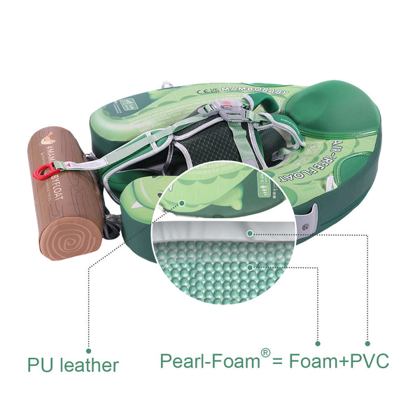 Mambobaby Air-Free Crocodile Chest Float with 3D Canopy