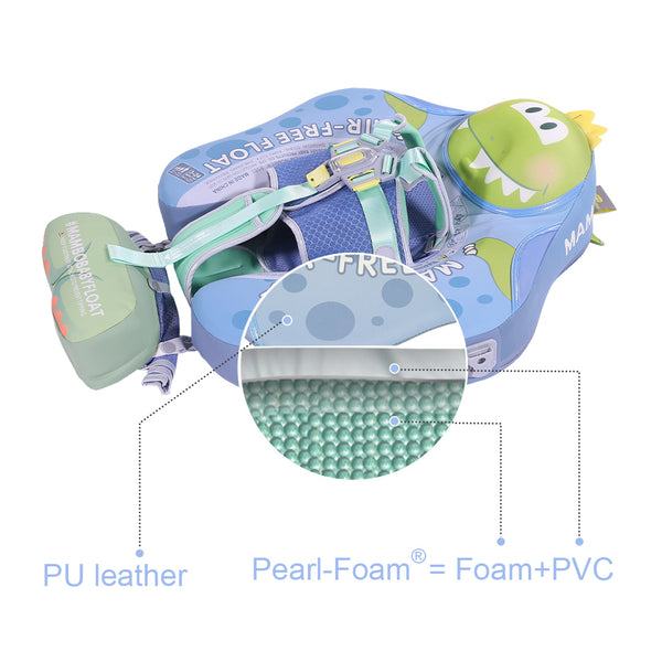 Mambobaby Air-Free Dino Jaw Chest Float with 3D Canopy