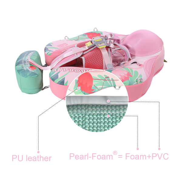 Mambobaby Air-Free Flamingo Chest Float with Flat Canopy
