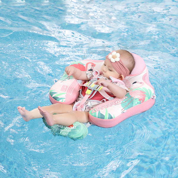 Mambobaby Air-Free Flamingo Chest Float with Flat Canopy