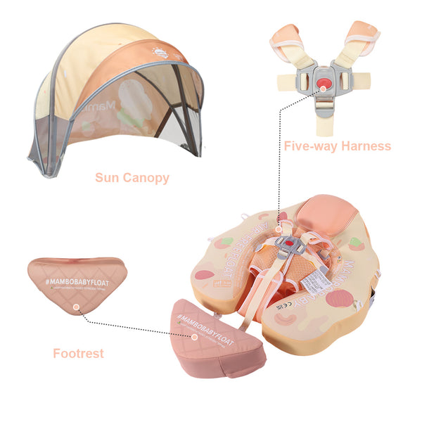 Mambobaby Air-Free Ice-cream Chest Float with 3D Canopy