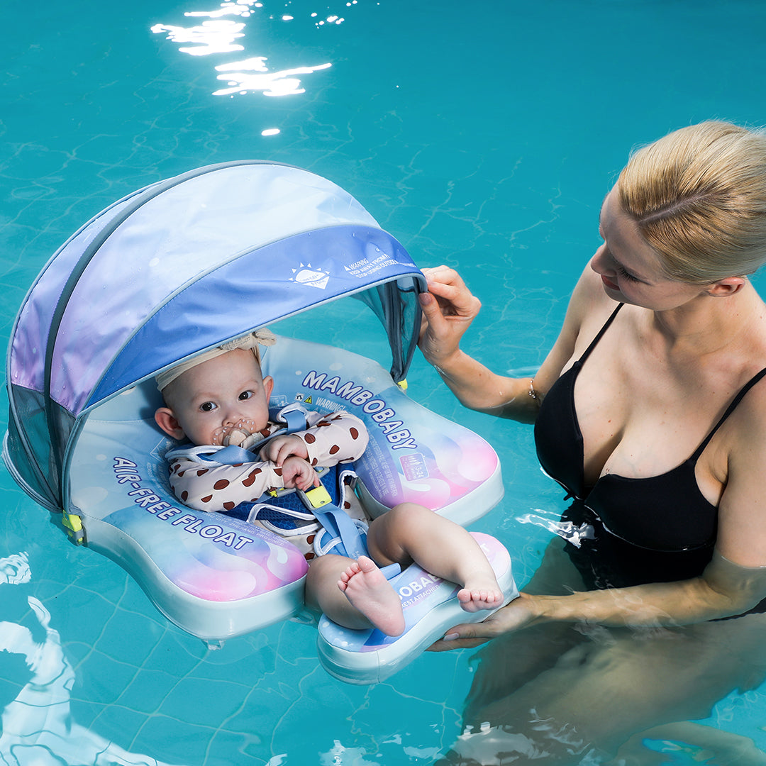 Mambobaby Air-Free Jellyfish Chest Float with 3D Canopy