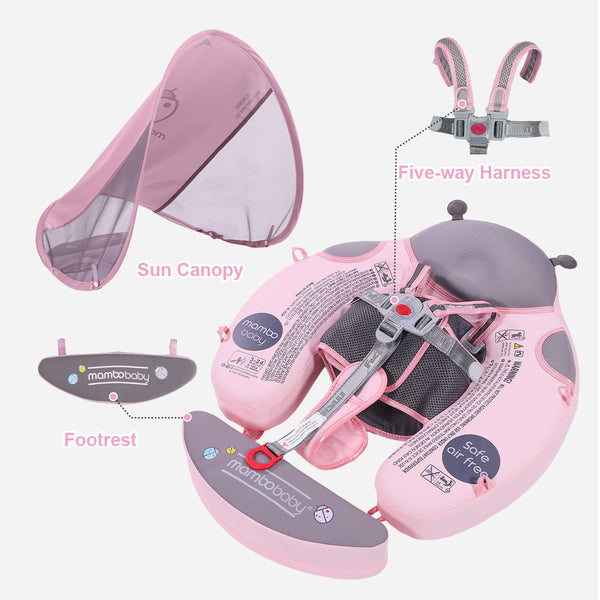 Mambobaby Air-Free Ladybug Chest Float with Flat Canopy