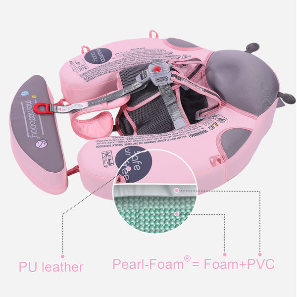 Mambobaby Air-Free Ladybug Chest Float with Flat Canopy