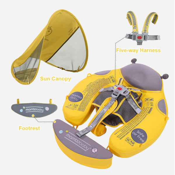 Mambobaby Air-Free Ladybug Chest Float with Flat Canopy