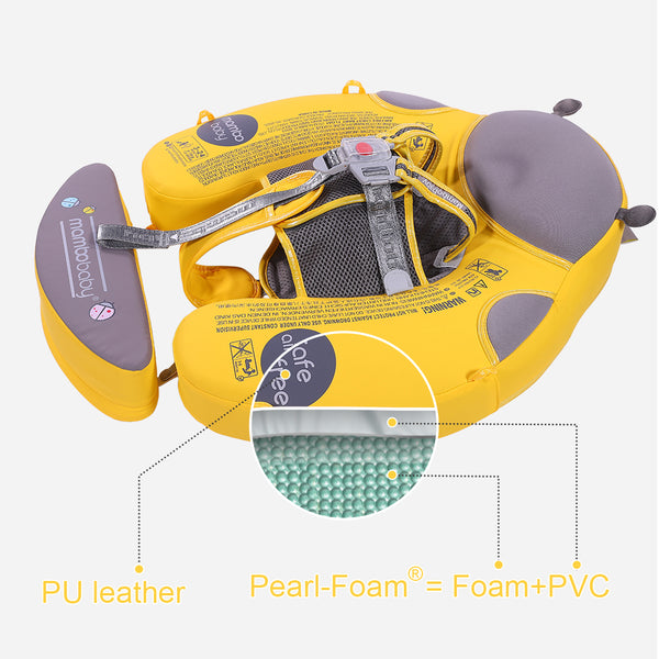 Mambobaby Air-Free Ladybug Chest Float with Flat Canopy