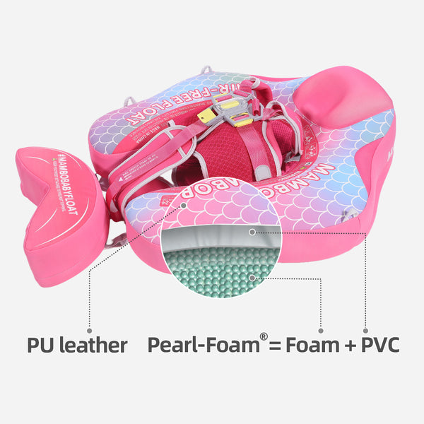 Mambobaby Air-Free Mermaid Chest Float with Flat Canopy