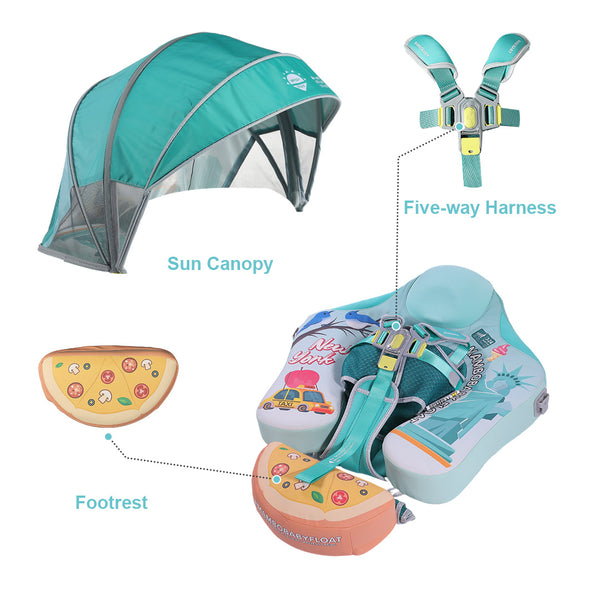 Mambobaby Air-Free New York Chest Float with 3D Canopy