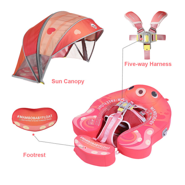 Mambobaby Air-Free Octopus Chest Float with 3D Canopy