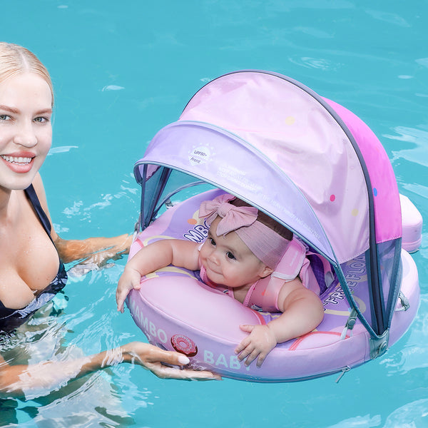 Mambobaby Air-Free Pink Donut  Chest Float with 3D Canopy