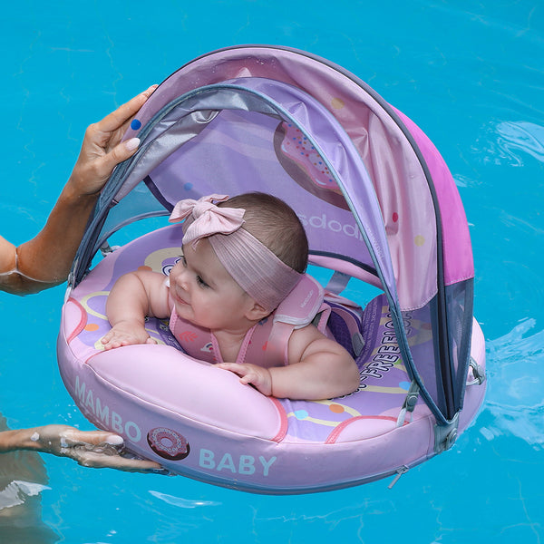 Mambobaby Air-Free Pink Donut  Chest Float with 3D Canopy