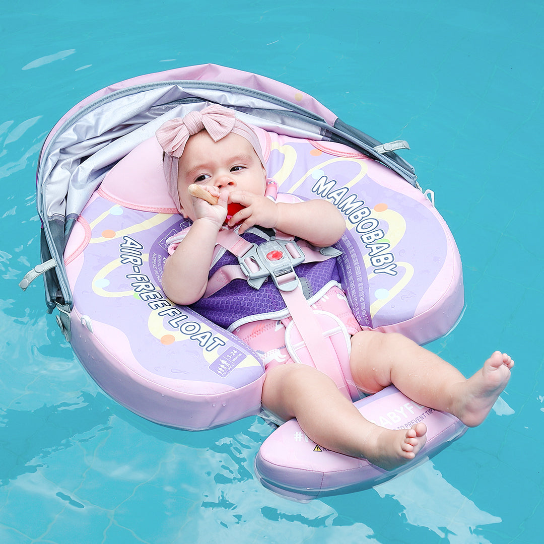 Mambobaby Air-Free Pink Donut  Chest Float with 3D Canopy