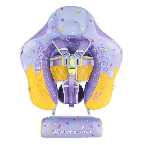 Mambobaby Air-Free Purple Ice Cream Chest Float with Flat Canopy