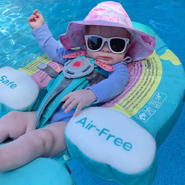 Mambobaby Pool Float Rainbow with Canopy and Tail