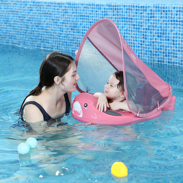 Mambobaby Air-Free Shark Chest Float with Flat Canopy
