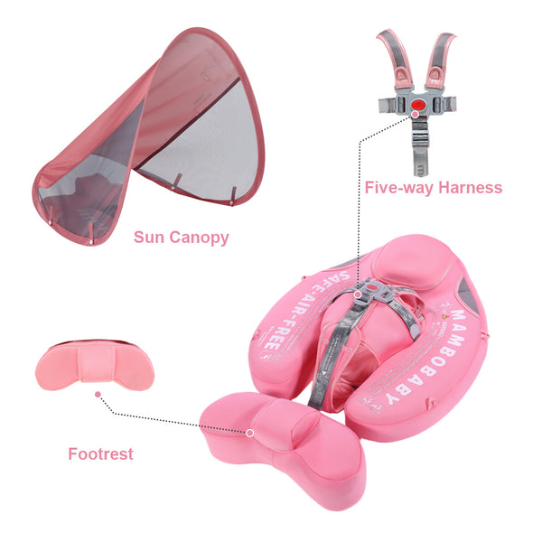 Mambobaby Air-Free Shark Chest Float with Flat Canopy