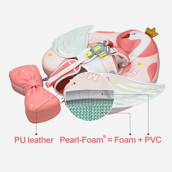 Mambobaby Air-Free Swan Chest Float with 3D Canopy