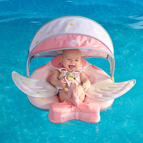 Mambobaby Air-Free Swan Chest Float with 3D Canopy