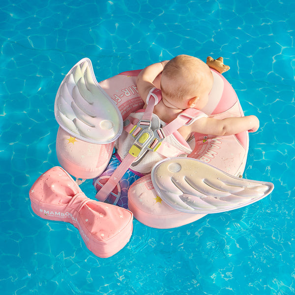 Mambobaby Air-Free Swan Chest Float with 3D Canopy