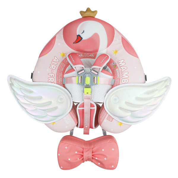 Mambobaby Air-Free Swan Chest Float with 3D Canopy