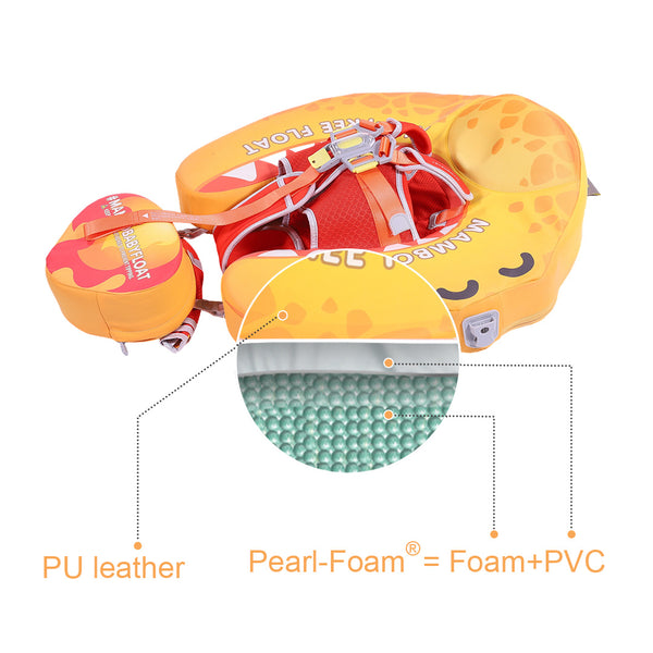 Mambobaby Air-Free T-Rex Cuddle Chest Baby Float with 3D Canopy