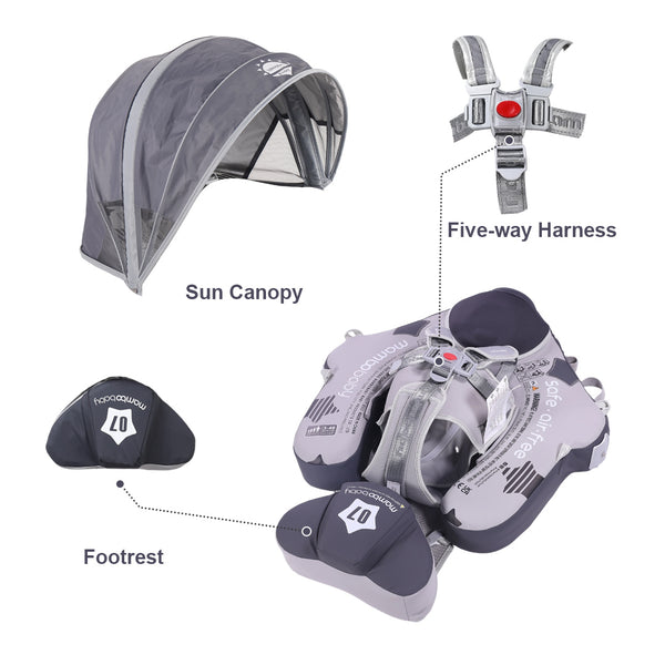 Mambobaby Air-Free Tail NO.07 Airplane Chest Float with 3D Canopy