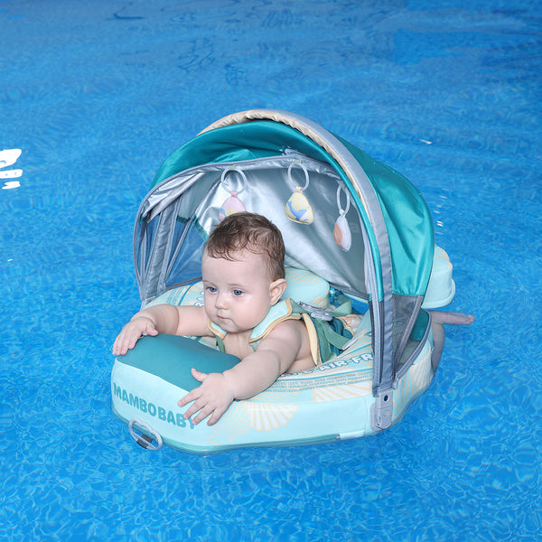Mambobaby Air-Free Tail Seashell Chest Float with 3D Canopy