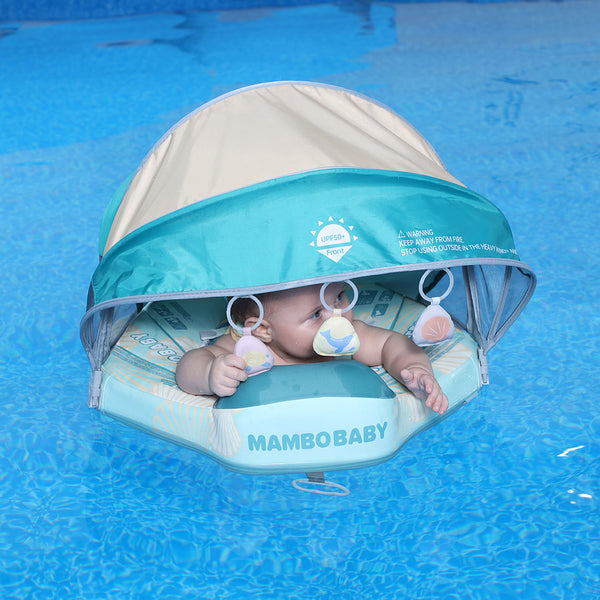 Mambobaby Air-Free Tail Seashell Chest Float with 3D Canopy
