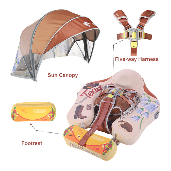 Mambobaby Air-Free Texas Chest Float with 3D Canopy