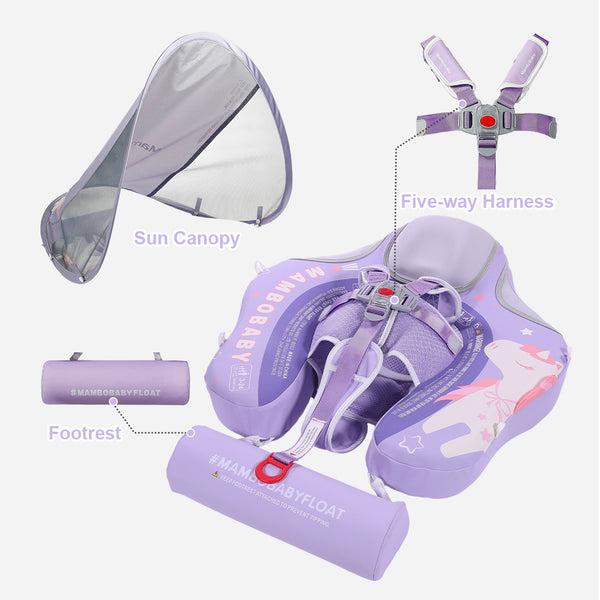 Mambobaby Air-Free Unicorn  Chest Float with Flat Canopy