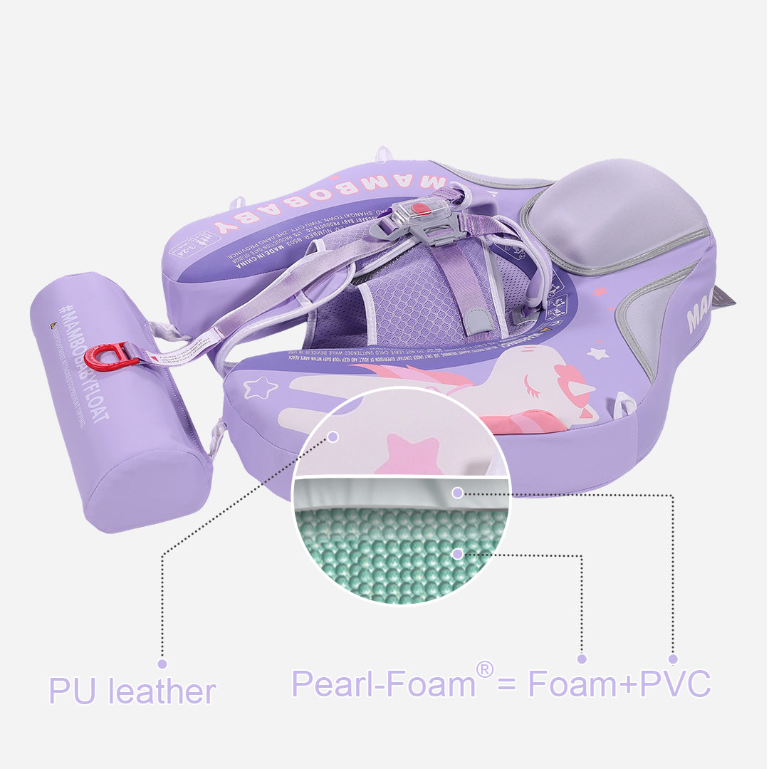 Mambobaby Air-Free Unicorn Chest Float with Flat Canopy