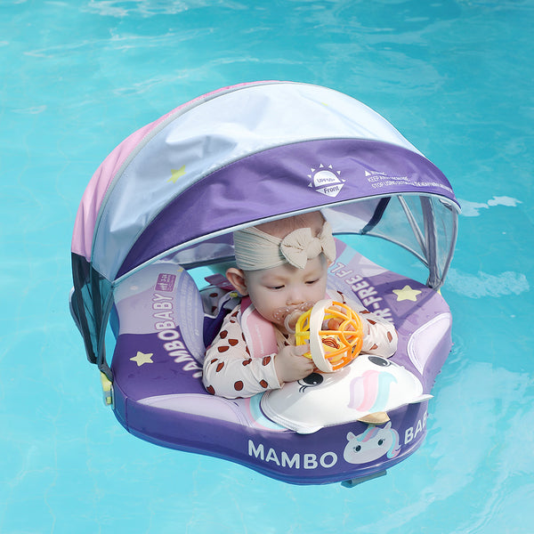 Mambobaby Air-Free Unicorn Cuddle Chest Float with 3D Canopy