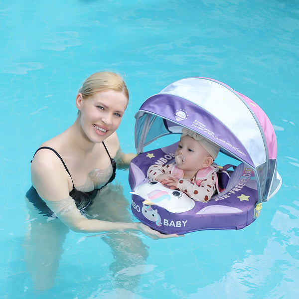 Mambobaby Air-Free Unicorn Cuddle Chest Float with 3D Canopy