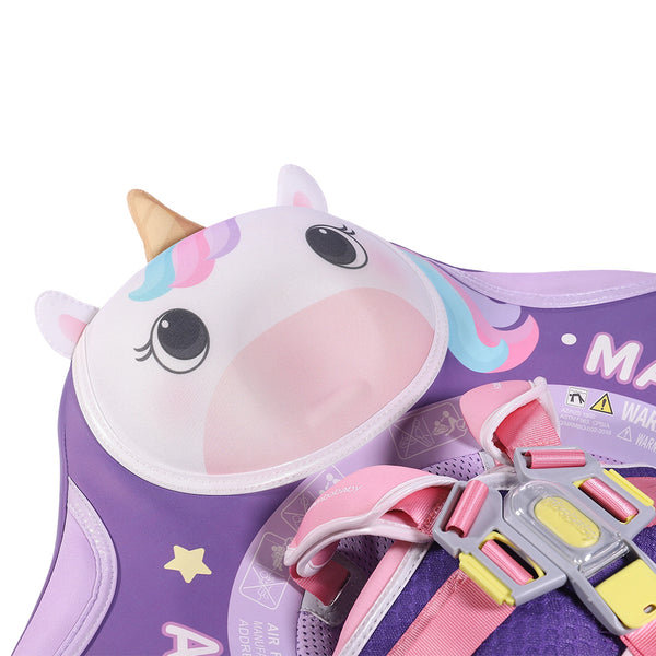 Mambobaby Air-Free Unicorn Cuddle Chest Float with 3D Canopy