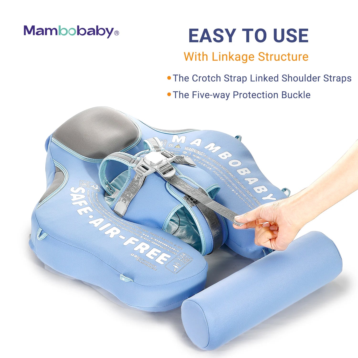 Mambobaby Air-Free Elephant Chest Float with Flat Canopy